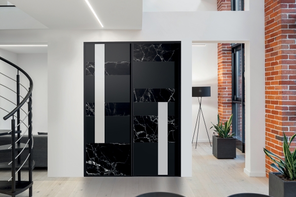 Portes coulissantes Ceres, Sens Art, profil noir