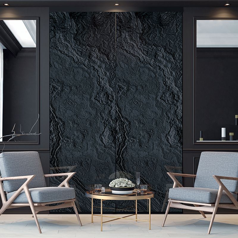 Façade coulissante avec vitre Basalte